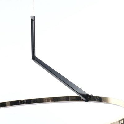 Светильник с ПДУ «Холли» LED 48 Вт 3000-6000К черно-золотой 60×60×22 см