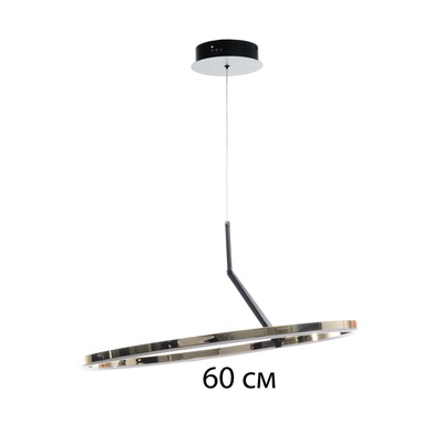 Светильник с ПДУ «Холли» LED 48 Вт 3000-6000К черно-золотой 60×60×22 см