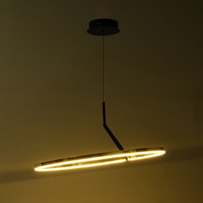 Светильник с ПДУ «Холли» LED 48 Вт 3000-6000К черно-золотой 60×60×22 см