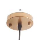 Светильник "Лакки" 1х40Вт Е27серо /золотой 18х18х35(135)см 10531009