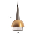 Светильник "Лакки" 1х40Вт Е27серо /золотой 18х18х35(135)см 10531009