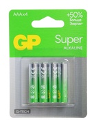 Батарейка алкалиновая GP Super, AAA, LR03-4BL, 1.5 В, блистер, 4 шт. 10855937 - фото 16948140