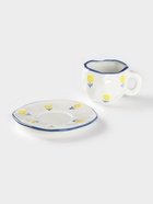 Чайная пара Доляна «Одуванчик», чашка 320 мл, блюдце d=16 см, ручная роспись, керамика, белая - Фото 4