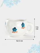 Чайная пара Доляна «Гвоздика», чашка 320 мл, блюдце d=16 см, ручная роспись, керамика, белая - Фото 2