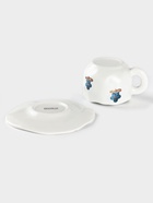 Чайная пара Доляна «Гвоздика», чашка 320 мл, блюдце d=16 см, ручная роспись, керамика, белая - Фото 5