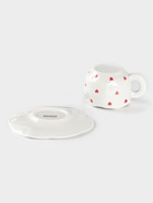 Чайная пара Доляна «Любовь», чашка 320 мл, блюдце d=16 см, ручная роспись, керамика, белая - Фото 5