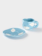 Чайная пара Доляна «Облако», 320 мл, блюдце d=16 см, ручная роспись, керамика, голубая - Фото 4