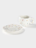 Чайная пара Доляна «Цветочное утро», чашка 320 мл, блюдце d=16 см, ручная роспись, керамика, белая - Фото 4