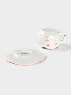 Чайная пара Доляна «Цветочная аллея», чашка 310 мл, блюдце d=16 см, ручная роспись, керамика, белая - Фото 5