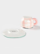 Чайная пара Доляна «Розовая клетка», чашка 310 мл, блюдце d=16 см, ручная роспись, керамика, белая - Фото 5