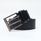 Ремень муж 07-01-02-02, 4*0,3*115 см, винт, 2 прокола, пряжка металл, черный - фото 31492376
