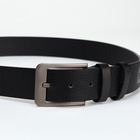 Ремень муж 07-01-02-02, 4*0,3*115 см, винт, пряжка металл, черный - фото 31492384