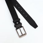 Ремень муж 07-01-02-02, 4*0,3*115 см, винт, пряжка металл, черный - фото 31492385