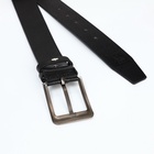 Ремень муж 07-01-02-02, 4*0,3*115 см, винт, пряжка металл, черный - фото 31492386