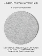 Коврик для ванной SAVANNA, диатомитовый, толщина 1 см, 39×60 см, серый - Фото 4