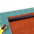 Линейка для кожи, противоскользящая, с упором, металлическая, 20 см, толщина 34 мм - Фото 7