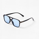 Очки солнцезащитные, uv 375, линза 4.4×5.5 см, ширина 14.7 см, дужка 14.2 см, голубые - Фото 2