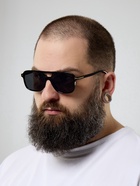 Очки солнцезащитные мужские, UV 375, линза 4.4×5.5 см, черные - Фото 9