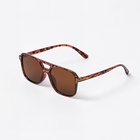 Очки солнцезащитные, uv 375, линза 4.4×5.5 см, ширина 14.7 см, дужка 14.2 см, темные - Фото 2