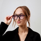 Очки имиджевые, uv 375, линза 4.4×5.5 см, ширина 14.7 см, дужка 14.2 см, прозрачные - Фото 4