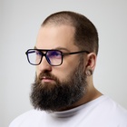 Очки имиджевые, uv 375, линза 4.4×5.5 см, ширина 14.7 см, дужка 14.2 см, прозрачные - Фото 5