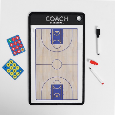 Тактическая двусторонняя магнитная доска для баскетбола, 38×23 см