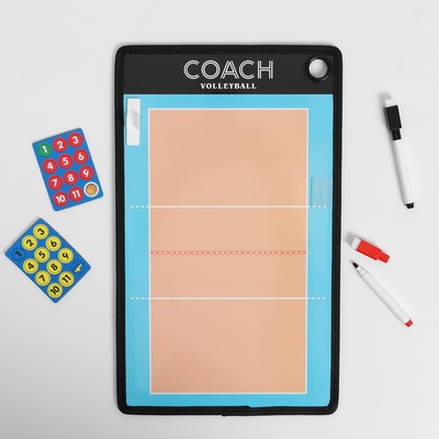 Тактическая двусторонняя магнитная доска для волейбола, 38×23 см