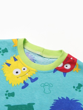 Пижама для мальчика «Монстры», голубая, рост 110 см