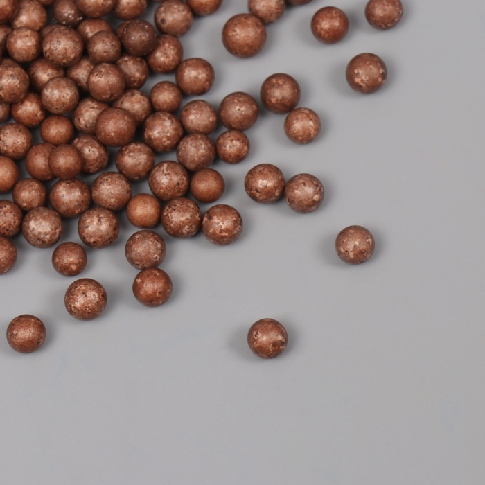 Декор для творчества пенопласт «Ассорти шариков», коричневый, набор 10 г