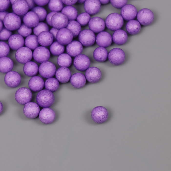 Декор для творчества пенопласт «Ассорти шариков», фиолетовый, набор 10 г