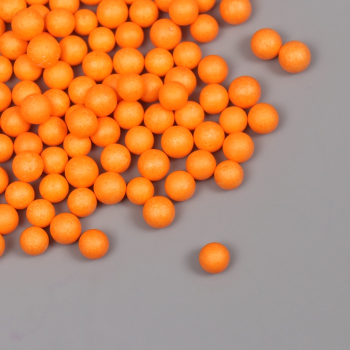 Декор для творчества пенопласт «Ассорти шариков», оранжевый, набор 10 г