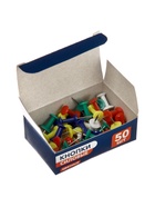 Кнопки силовые цветные 50 штук в картонной коробке - Фото 5