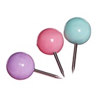 Кнопки силовые ШАРИКИ пастель 50 штук в пластиковой коробке - Фото 2