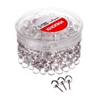 Кнопки силовые ШАРИКИ прозрачные с иголкой-розовое золото 300 штук в банке - Фото 1