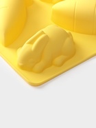 Форма для выпечки Доляна «Кролики. Морковка», силикон, 6 ячеек, 26,6×16,3×3,9 см, жёлтая - фото 31302472