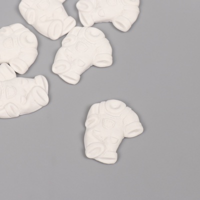 Декор для творчества полистоун «Комбинезончик», белый, набор 6 шт., 2.5×3 см