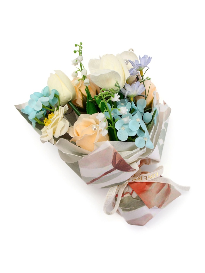 Подарочный букет из мыльных цветов, цветной