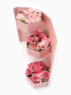 Подарочный набор, трехуровневая мыльная композиция, розовая - Фото 4