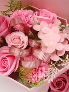 Подарочный набор, трехуровневая мыльная композиция, розовая - Фото 6