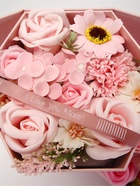 Подарочный набор, трехуровневая мыльная композиция, розовая - Фото 7