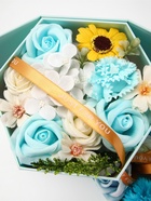 Подарочный набор, трехуровневая мыльная композиция, бирюзовая - Фото 5