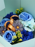 Подарочный набор, трехуровневая мыльная композиция, бирюзовая - Фото 6