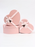 Набор подарочных коробок сердце 3 в 1, нежно-розовый, 31×27×13.3; 28×25×11.7; 26×23×10.3 см - Фото 2