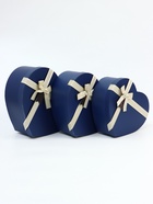 Набор подарочных коробок сердце 3 в 1, синий, 31×27×13.3; 28×25×11.7; 26×23×10.3 см - Фото 1