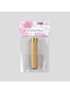 Игольница-туба, 8.6×1.8×8 см, дерево, коричневая - Фото 5