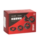 Кольцо эрекционное «Box A», набор 4 шт., гелевый силикон, черный - Фото 3