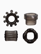 Кольцо эрекционное «Box C», набор 4 шт., гелевый силикон, черный - Фото 4