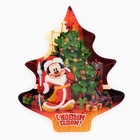 Тарелка стеклянная новогодняя «С Новым годом!», Микки Маус, 19.5×16.5 см - Фото 3