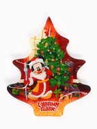 Тарелка стеклянная новогодняя «С Новым годом!», Микки Маус, 19.5×16.5 см - Фото 4