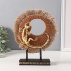 Фигурка полистоун «Золотая ящерица на плетёном кольце», 5×13.2×21.5 см - Фото 1